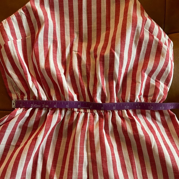 Red & White Stripe Romper M - Picture 7 of 8
